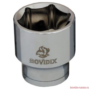 Торцевая головка Bovidix на 1/2", 6 граней, 28 мм, хромированная